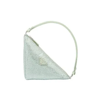 PRADA Fabric Clutches Handbags Women's Aqua Green