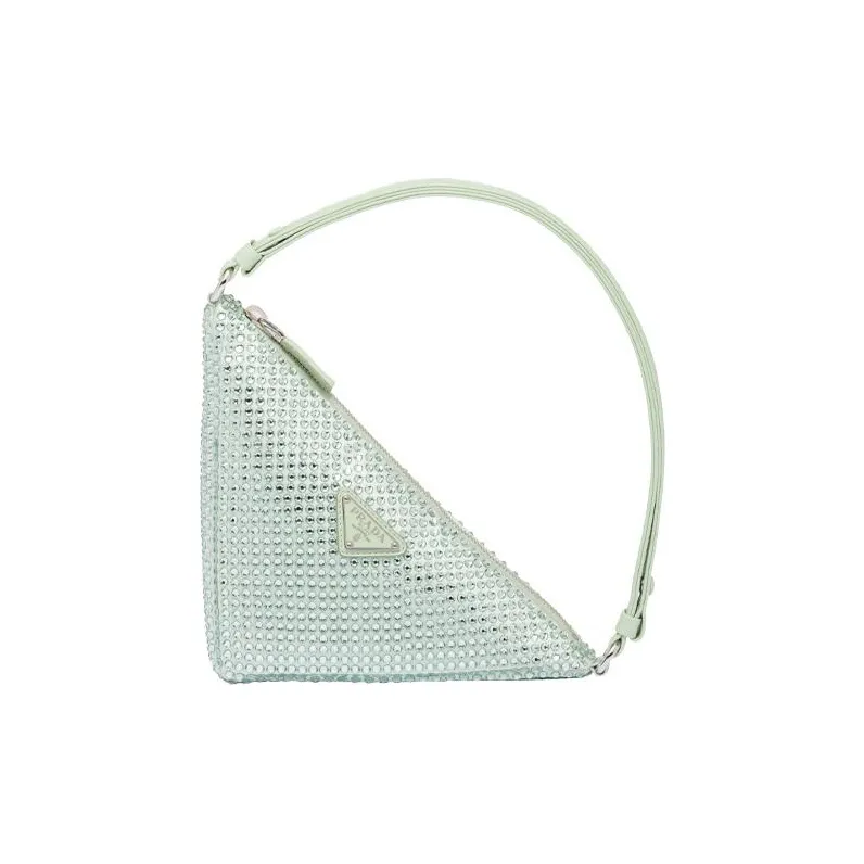 PRADA Fabric Clutches Handbags Women's Aqua Green-0