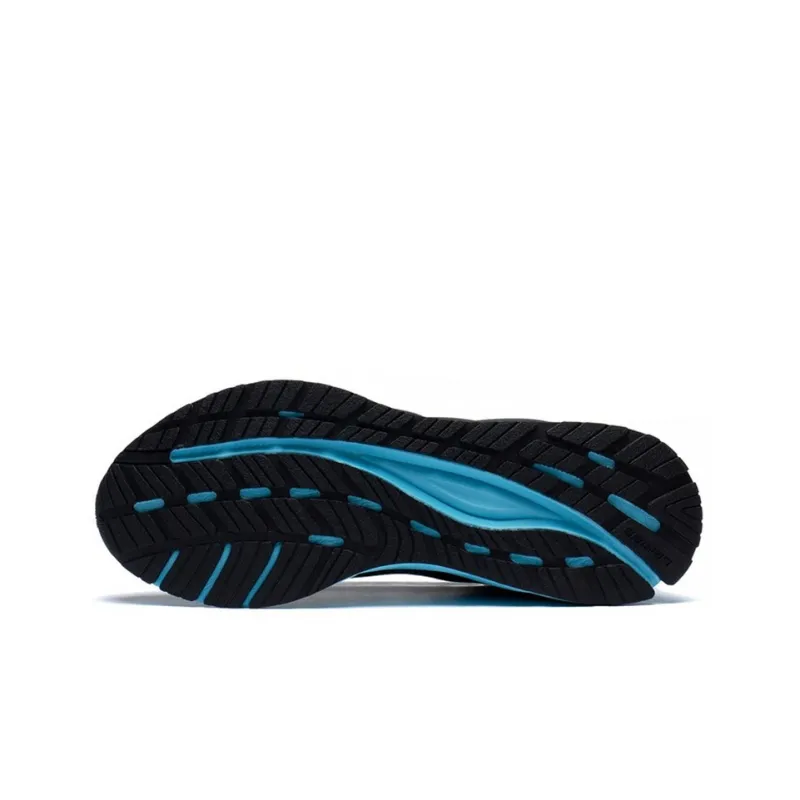 LiNing Wear Resistant Low Top Running Shoes Men's Black Blue-4
