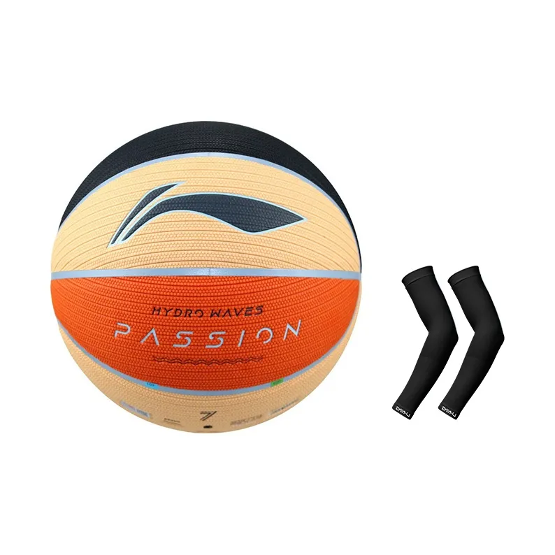 LiNing Badfive PU Basketball Black Orange Size 7 Ball Training Unisex-15