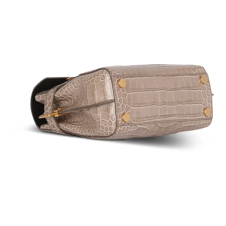 BALMAIN B-BUZZ Calfskin Shoulder Bag Women's Taupe-3