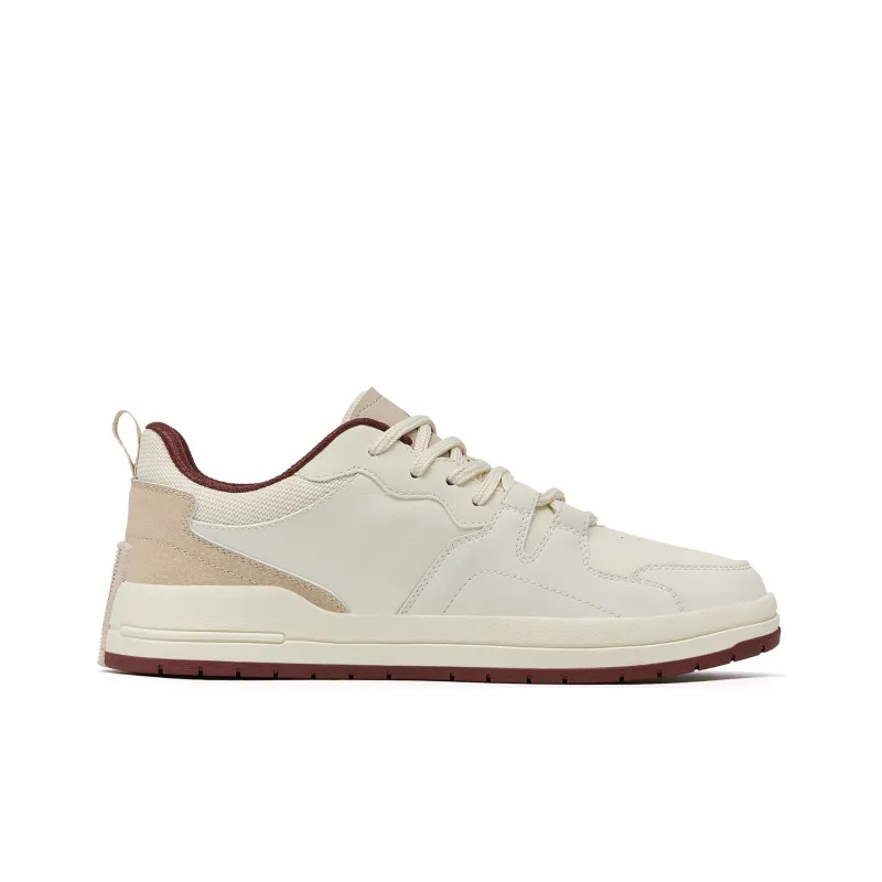 PEAK Skateboard Shoes Men Low Top Ecru Rumba Red-1