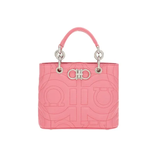 FERRAGAMO GANCINI Cow Leather Shoulder Bag, Crossbody Bag, Handbag Regular Women's Pink