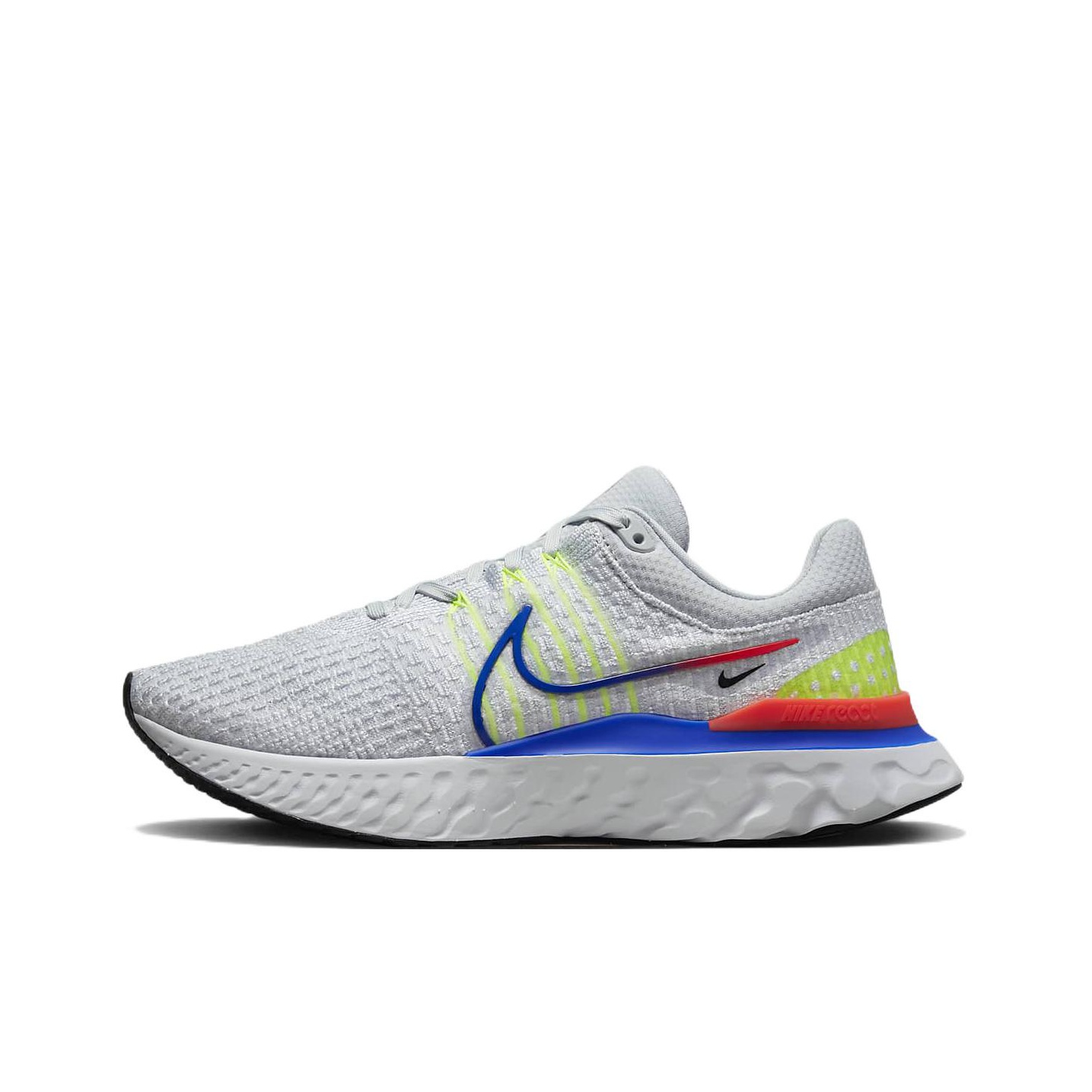 Nike React Infinity Run Flyknit 3 Pure Platinum Racer Blue POIZON