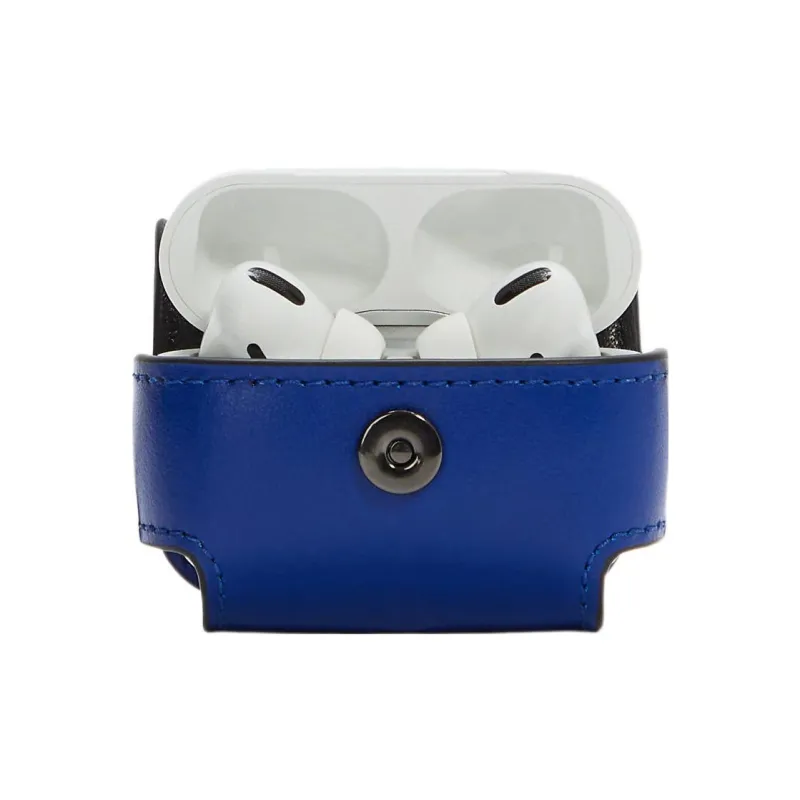 COACH Refined Calfskin AirPods Pro Earphone Case Bag Merch Women's Blue-2