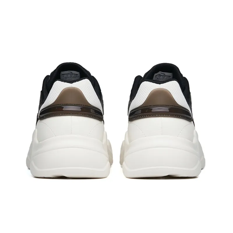 Anta Cushioning Anti Slip And Wear Resistant Low Top Casual Shoes Men's White Black-3
