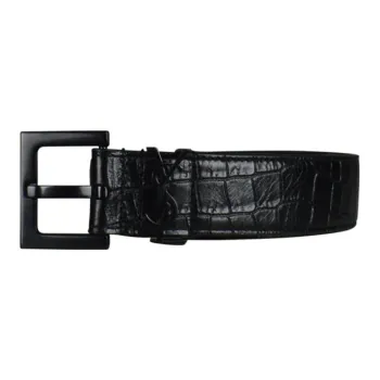 SAINT LAURENT Buckle Classic Logo Leather Belts Unisex