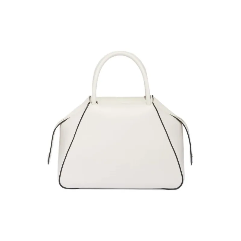 PRADA Leather Shoulder Bag Crossbody Bag Handbag Small Size Women's White-1