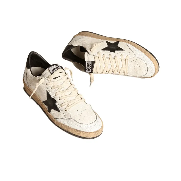 Golden Goose Ball-Star Low White Nappa Black Star-2