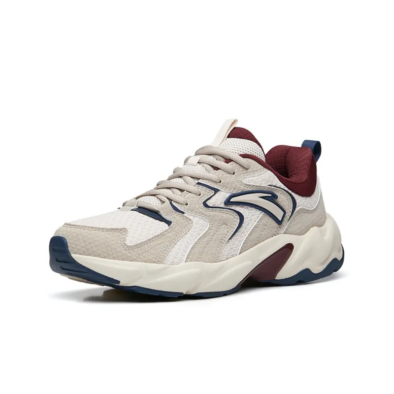 Anta Anti-Slip And Wear-Resistant Lightweight Low-Top Running Shoes Men's Taupe-1