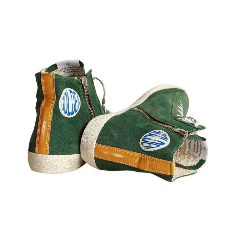 Golden Goose Francy Stylish Skateboarding Shoes Men's Green Old-fashioned-3