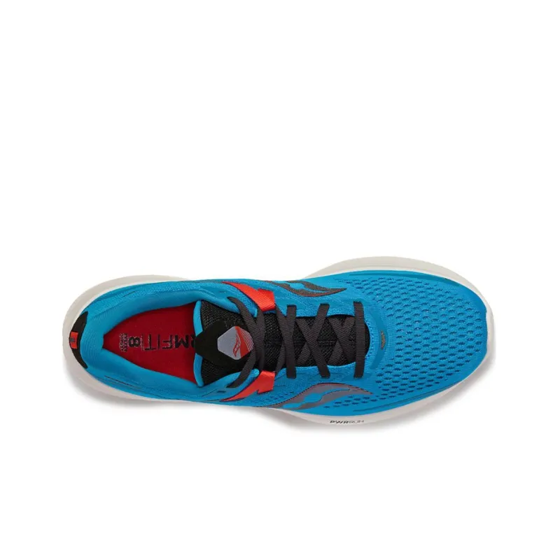 Saucony Ride 15 Cushioning Low-Top Running Shoes Men's Blue Black-3