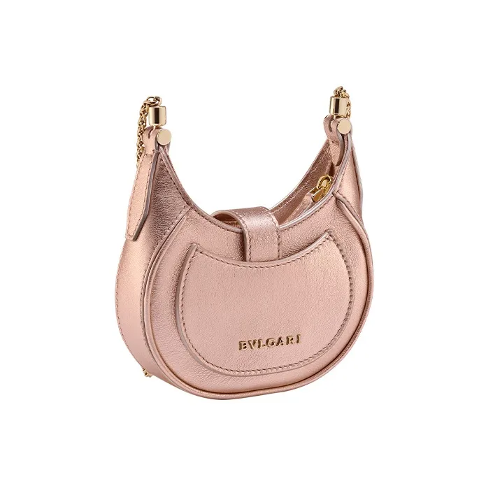 BVLGARI Serpenti Ellipse Calfskin Shoulder Bag Crossbody Bag Mini Women's Pink-1