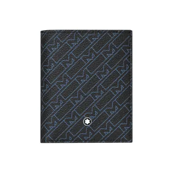 MONTBLANC M_Gram 4810 Cow Leather Wallet Men's Blue/Black