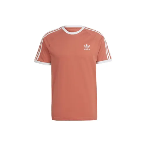 Adidas Originals 3-Stripes T-Shirts Men Brown