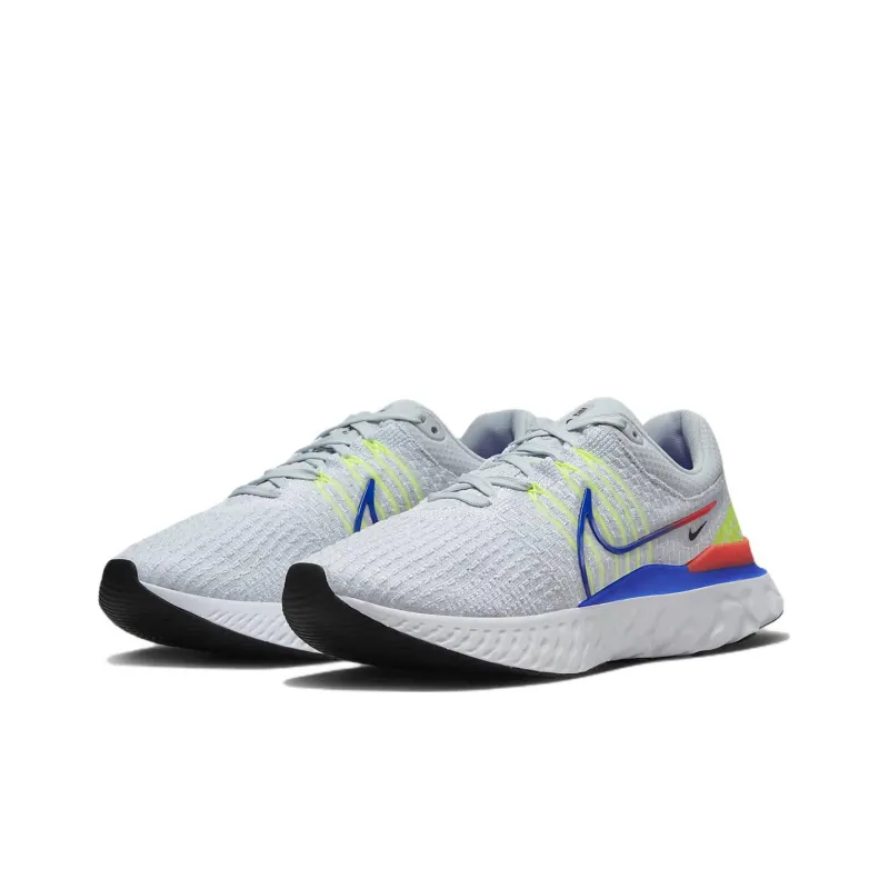 Nike React Infinity Run Flyknit 3 Pure Platinum Racer Blue-2