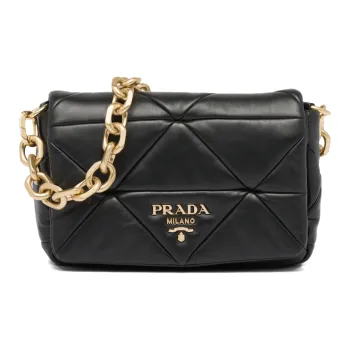 PRADA Soft Sheep Leather Portable Crossbody Bag Shoulder Bag Women's