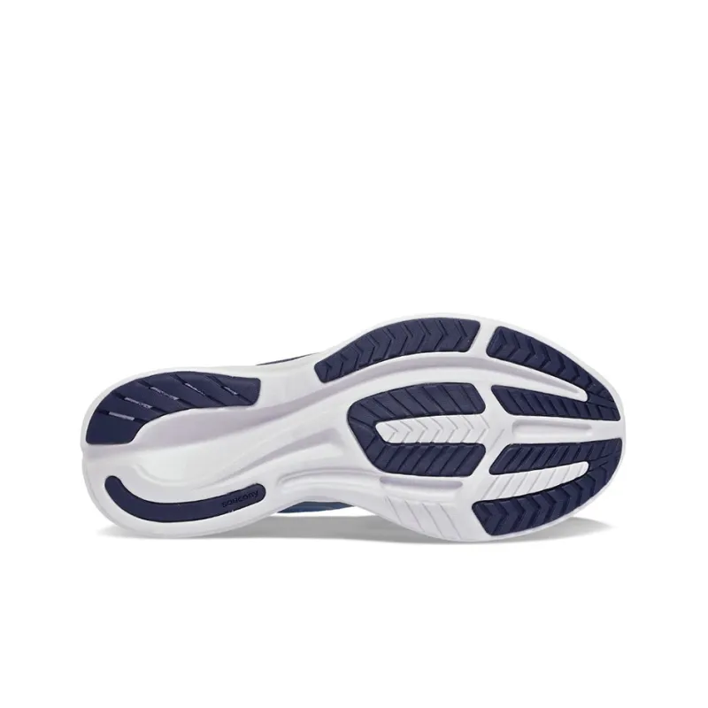Saucony Ride 15 Cushioning Low-Top Running Shoes Men's Blue Yellow-4
