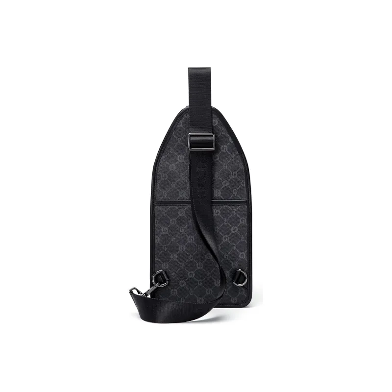 GOLF Pvc Father Dad Cell Phone One Shoulder Crossbody Fanny Pack Sling Bag Trumpets Men's Gray & Black-3