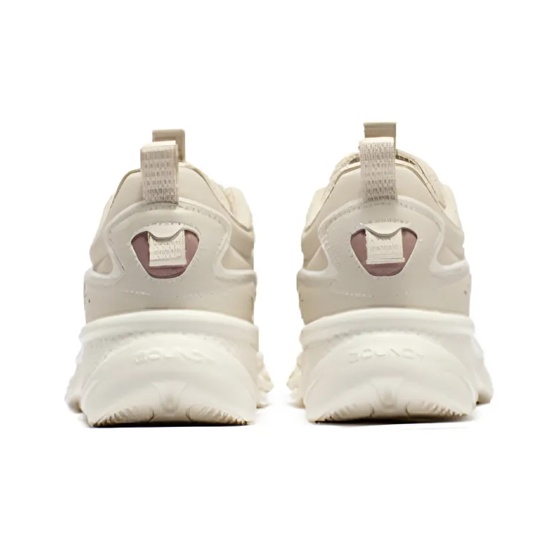 361° Cushioning Slip Resistant Lightweight Rebound Low Top Running Shoes Women's Beige-2