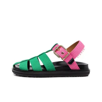 MARNI Stylish Sandals Women's Green Pink