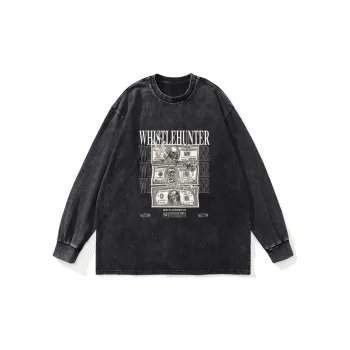 WHISTLEHUNTER Long Sleeved T Shirt Unisex Black