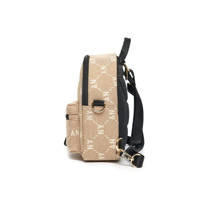 MLB Monogram Collection Polyester Backpack Mini Women's Brown-1