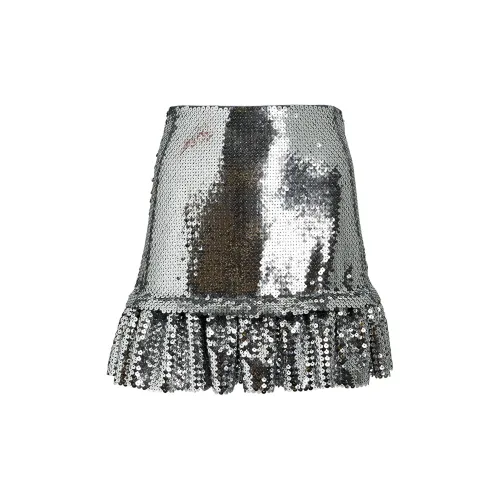 Paco Rabanne Sequin-Embellished Ruffled Mini Skirt