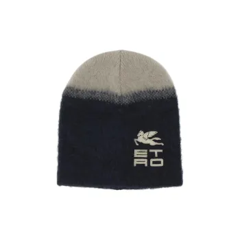 ETRO Logo Embroidered Two Tone Beanie