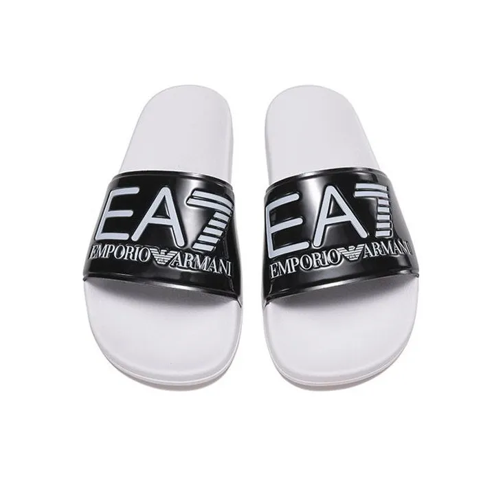 EMPORIO ARMANI EA7 Stylish Sandals Men's Black White-3