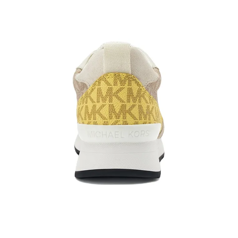 MICHAEL KORS ALLIE Anti-Slip And Wear-Resistant Breathable Low-Top Casual Shoes Women's White Gray Yellow-3
