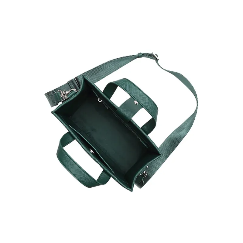 MLB Monogram Collection Artificial Leather Tote Bag Shopping Bag Handbag Mini Unisex Dark Green-4