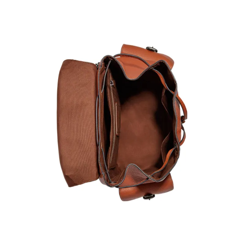 COACH Hudson Calfskin Patchwork Suede Leather Backpack Large Size Men's Sunset Red-2