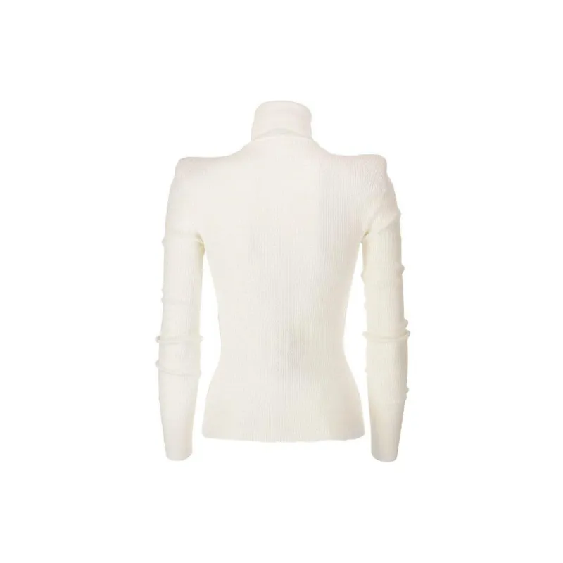 BALMAIN Button Embellished Turtleneck Jumper-1