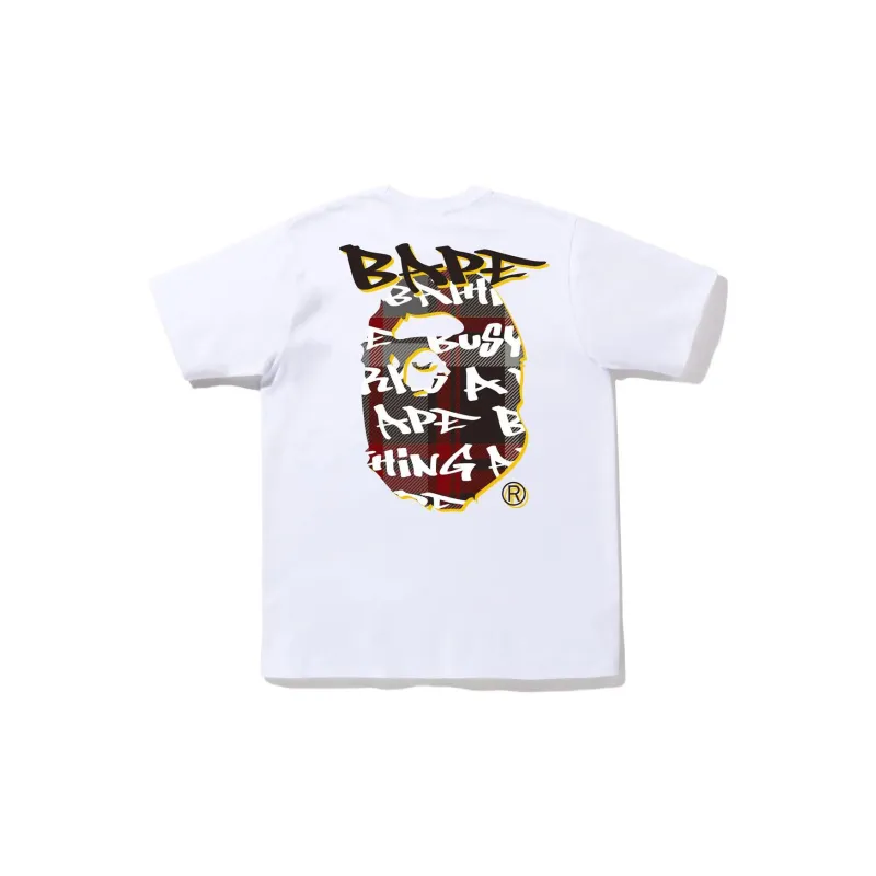 Bape Graffiti Check Ape Head Tee-5