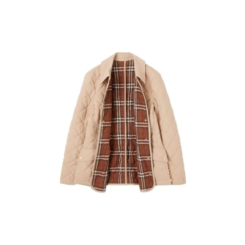 Burberry FW22 Jackets Coats Women's Khaki-1