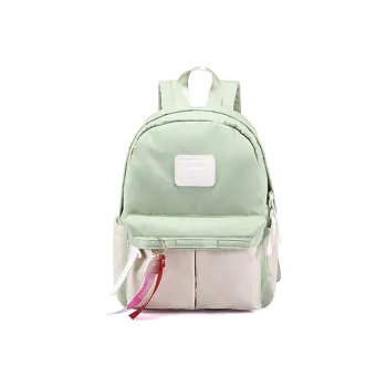 Sound For Life Nylon Fabric Backpack Medium Size Women's Light Green