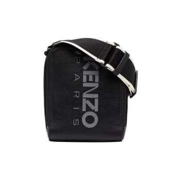 KENZO Logo Printed Zipped Crossbody Bag