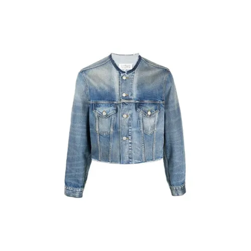 Maison Margiela Denim Jackets Men Blue