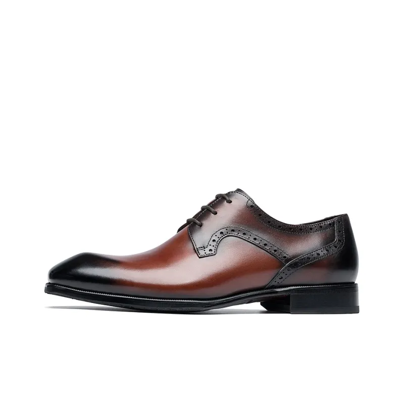 Roberta Di Camerino Dress Shoes Men Low Top Red Brown-0