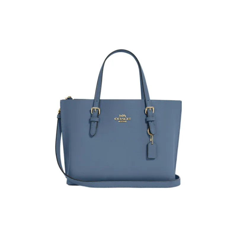 COACH Mollie Double Sided Leather Shoulder Bag, Crossbody Bag, Handbag Medium Size Women's Indigo-0