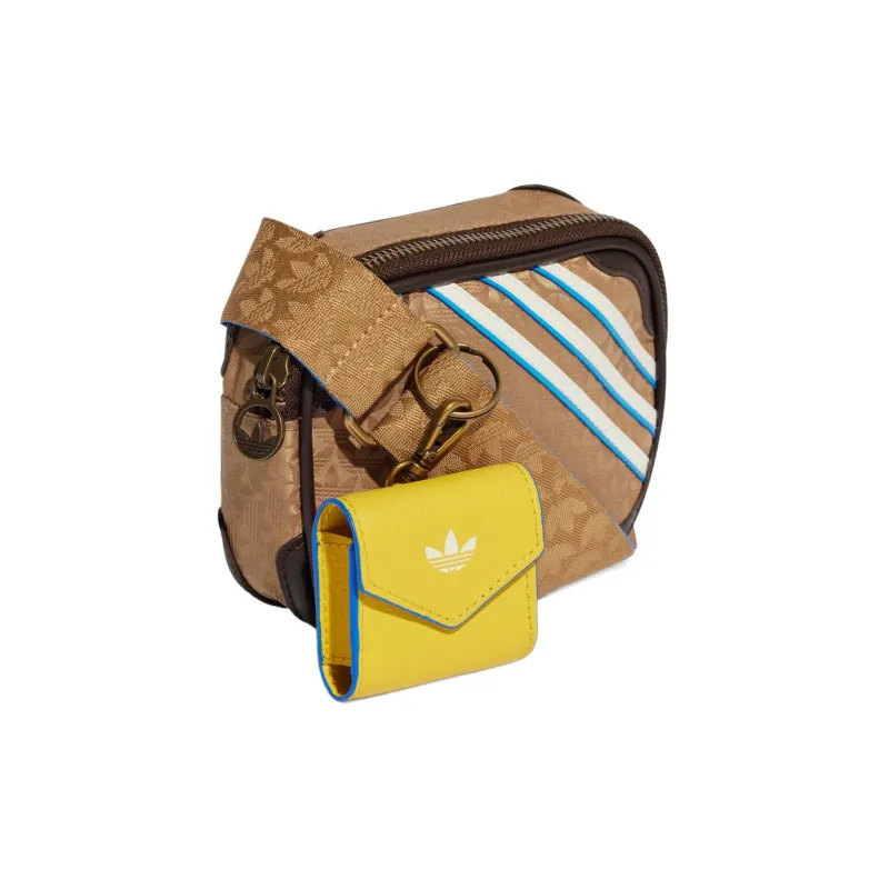 Adidas Originals Polyester Sports Bag Shoulder Bag Crossbody Bag Regular Unisex Brown-1