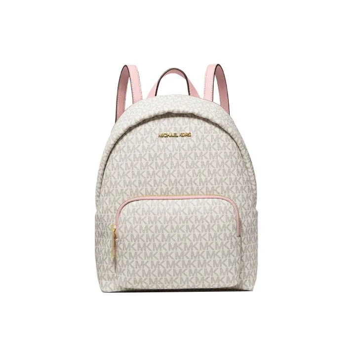 MICHAEL KORS Erin Backpack Medium Size Women's White & Pink-0