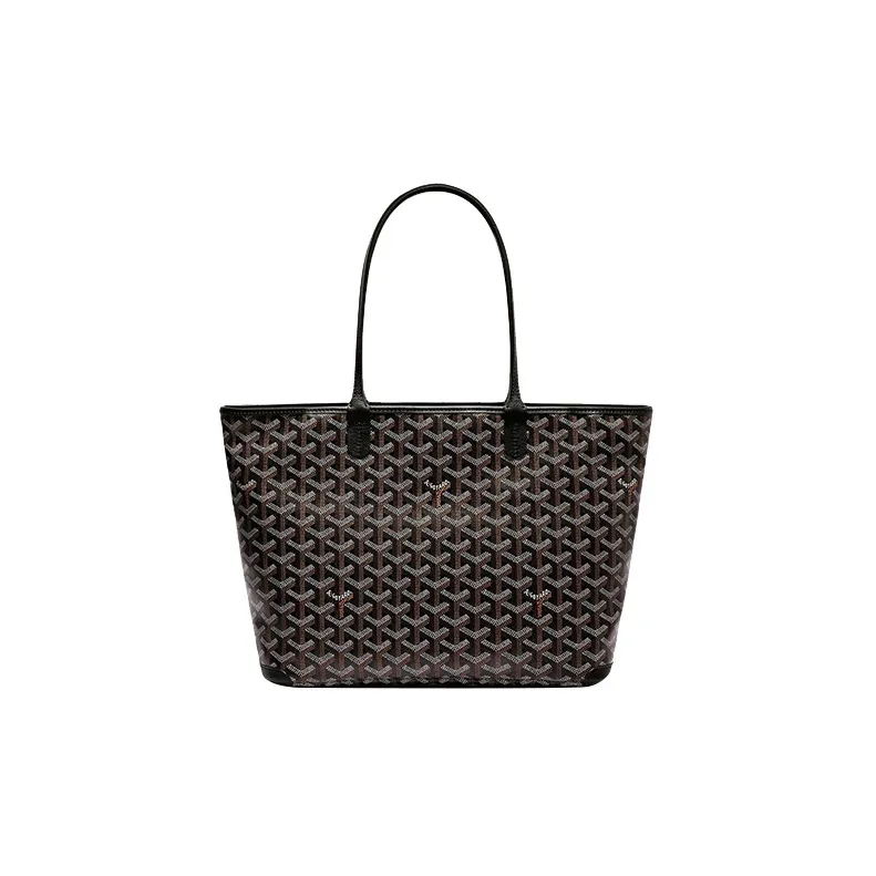 GOYARD Artois Canvas With Calfskin Tote Bag, Shopping Bag, Handbag Trumpets Women's Black-1