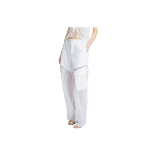 DION LEE Casual Pants Unisex White