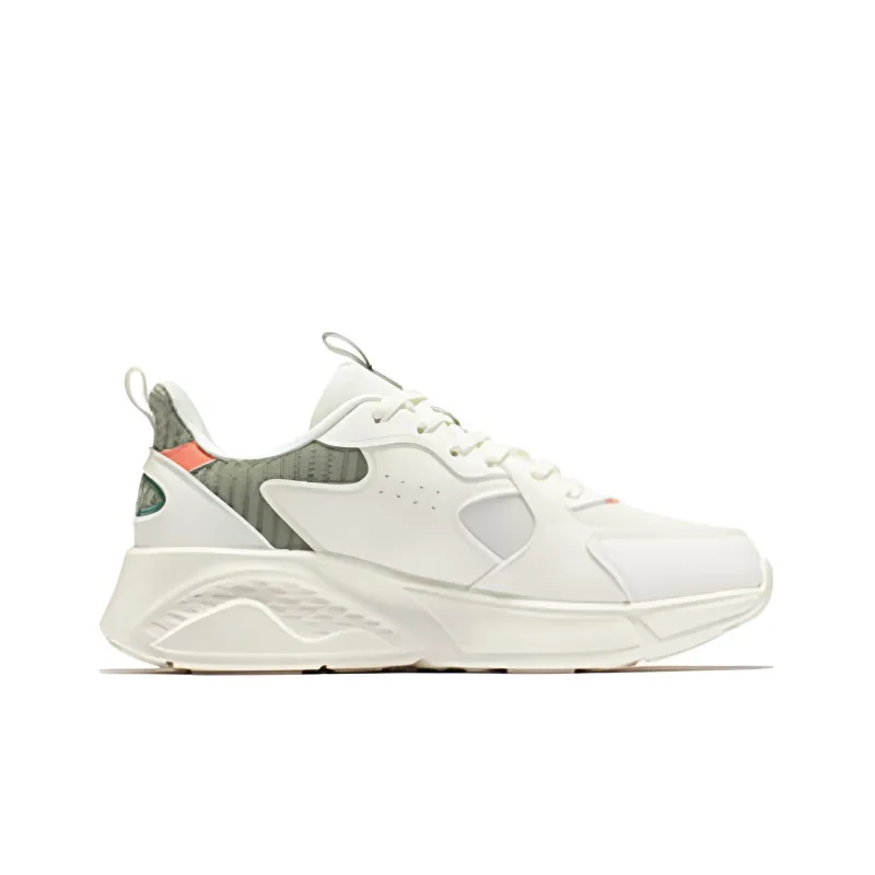 361° Cushioning, Wear Resistant Low Top Casual Shoes Women's White Cyan-1