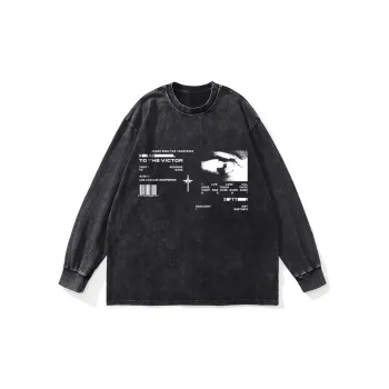 SFTTR Long Sleeved T Shirt Unisex Black