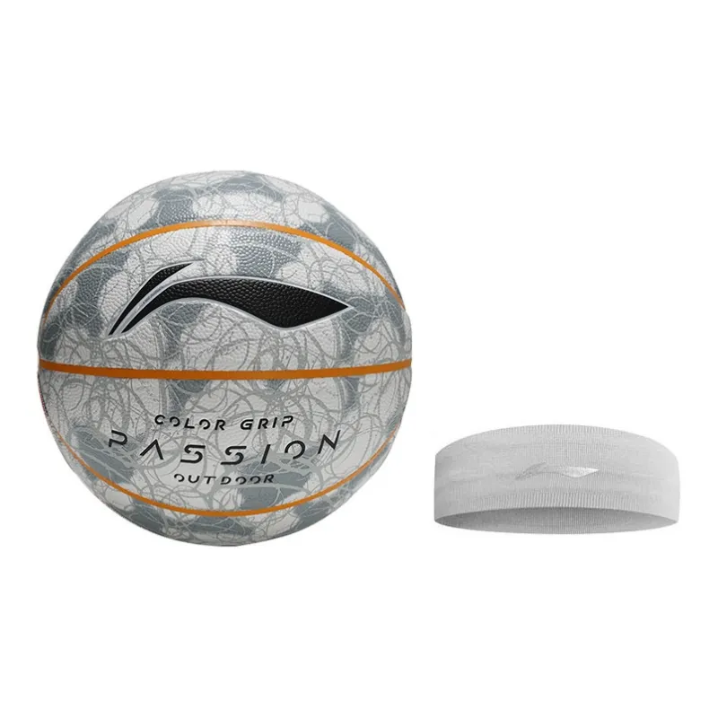 LiNing PU Basketball Gray Size 7 Training Match Unisex-21