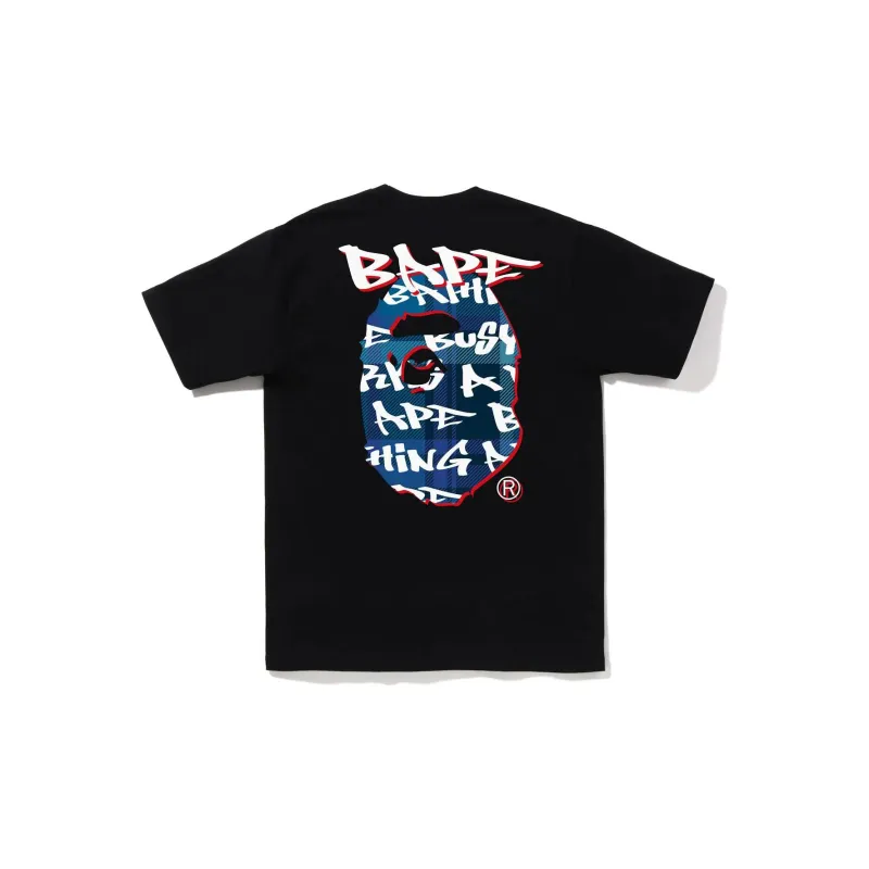 Bape Graffiti Check Ape Head Tee-3
