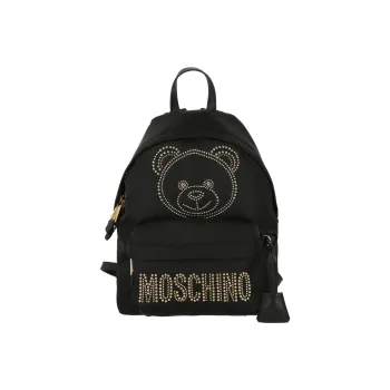 MOSCHINO Nylon Backpack Women's Black/Black Gold